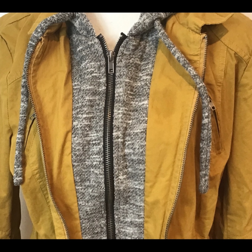 2SABLE MILITARY ANORAK MUSTARD HOODIE JACKET LG - Picture 10 of 15
